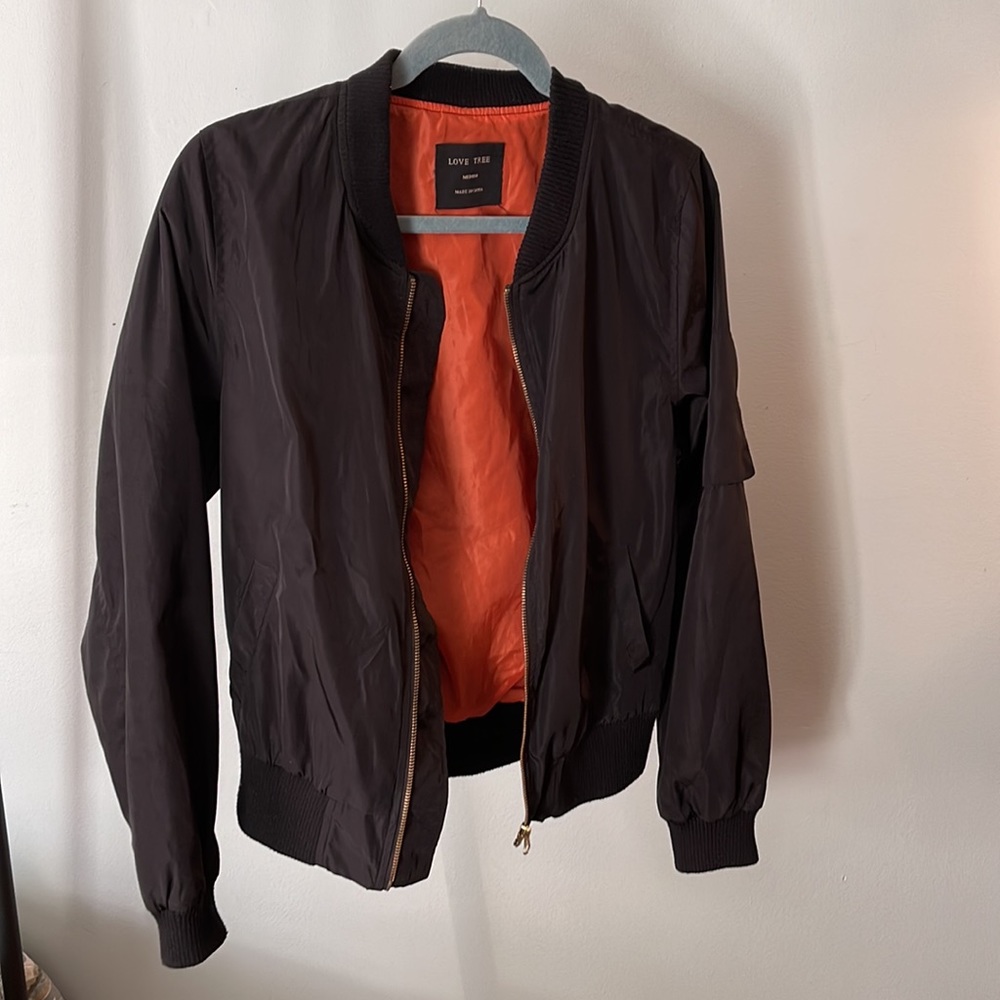 Love Tree black bomber jacket medium